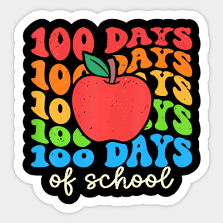 Groovy 100 Days Of School Teacher 100Th Day Of School Sticker